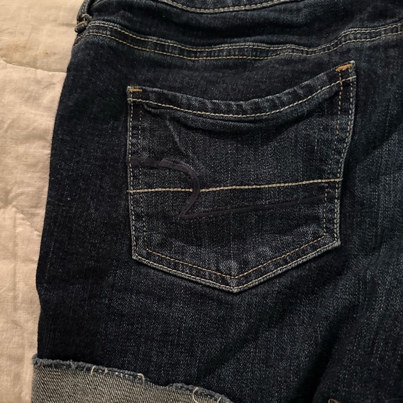 American Eagle Blue Jean Stretch Shorts Size 14 - Picture 4 of 16